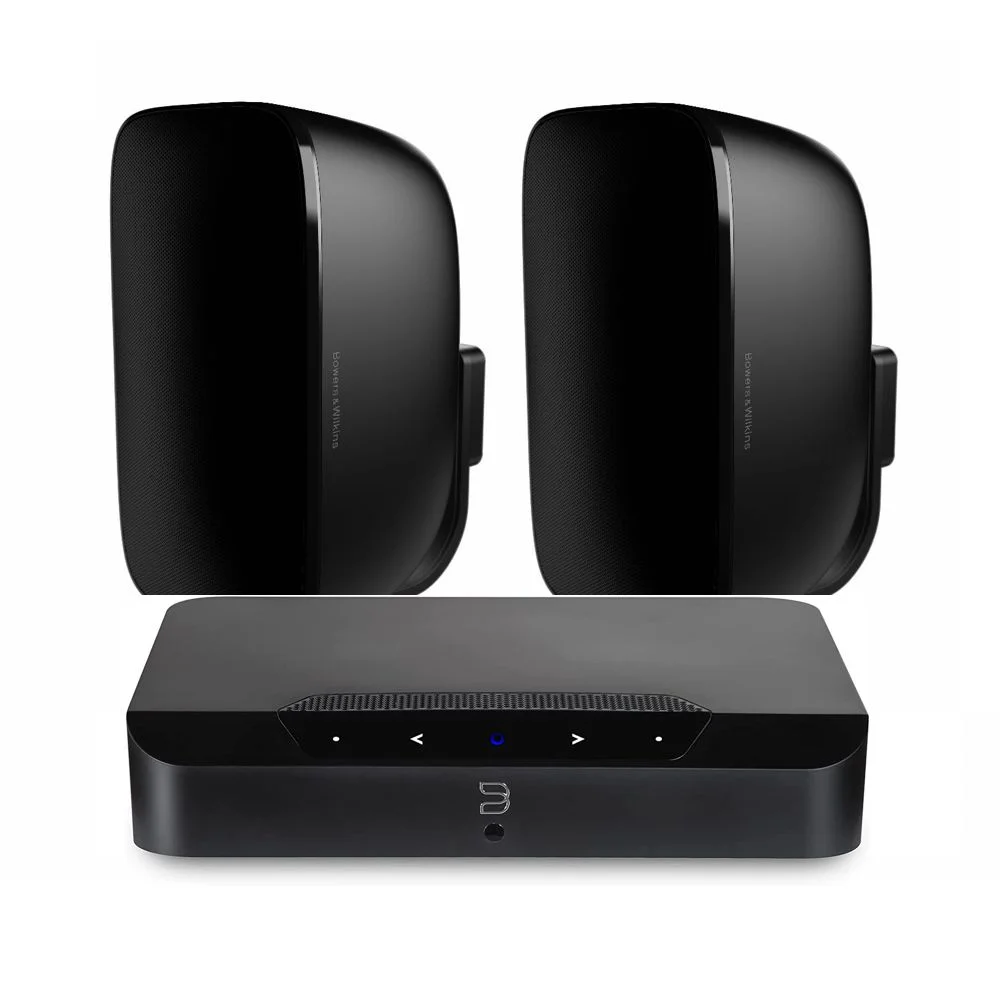 Bowers & Wilkins AM1 BK – Set Weerbestendige Luidsprekers – Zwart – Perfect Voor Tuin, Patio & Terras